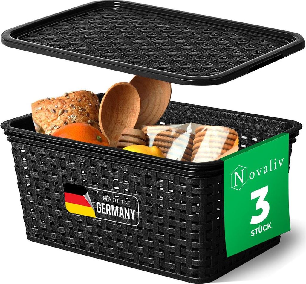Novaliv 3er Set Aufbewahrungsbox mit Deckel Küche 5L Produktbild 