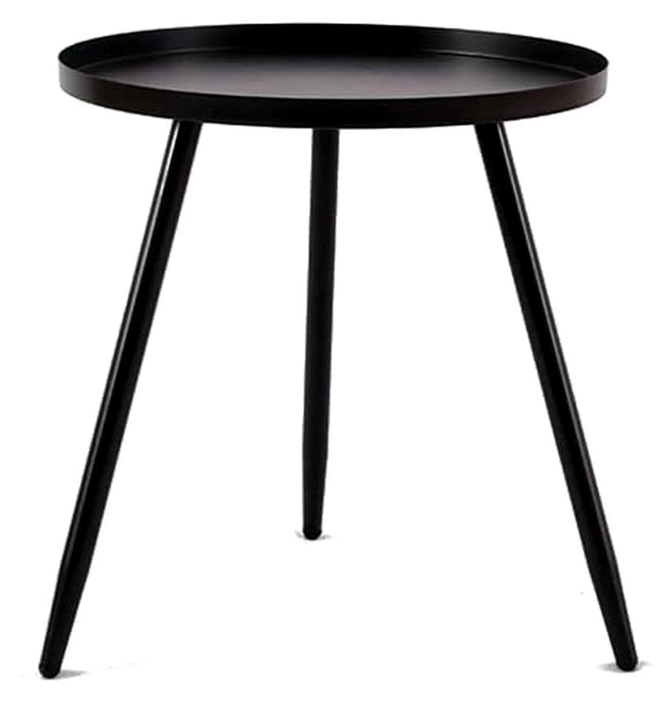 Couchtisch, kleiner runder Tisch, modern, minimalistisch, für Mini-Sofa, seitlich, rund, geeignet für Schlafzimmer, Eisen, Nachttisch, Balkon, De...