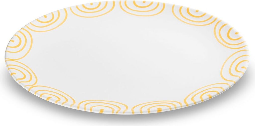 Gmundner Keramik Gelbgeflammt Ovales Tablett 33 x 26 cm
