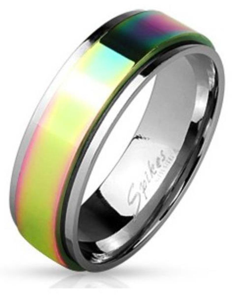 Drehring Regenbogen: Spinning Ring aus Edelstahl 60 (19.1 Produktbild 
