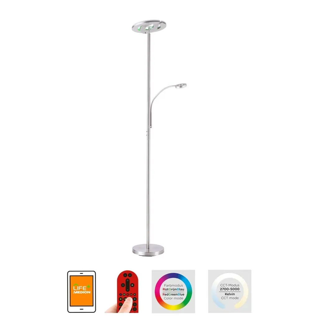 Lampadaire LED dimmable avec télécommande et mode RGB - Modèle L500 - 3