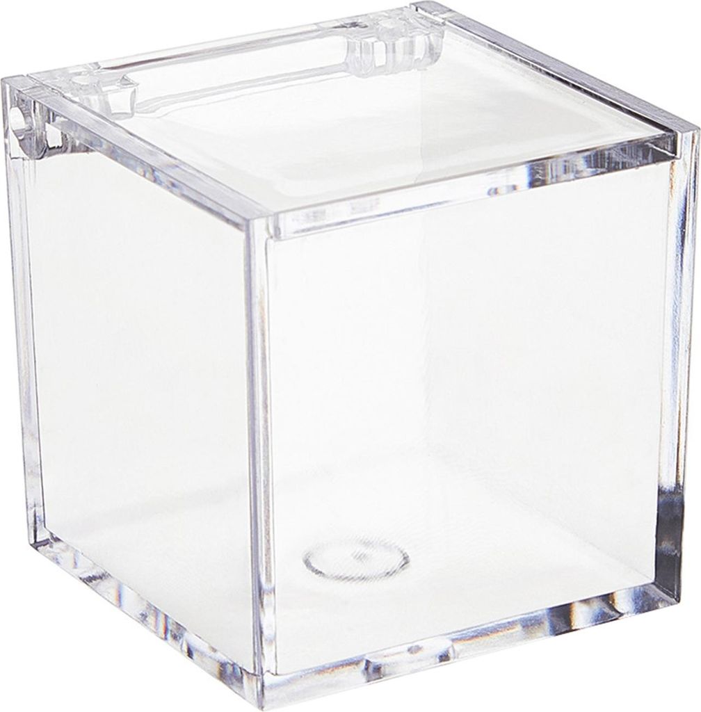 Klare Acrylboxen, kleine quadratische Würfelbehälter mit Deckel, Aufbewahrungsorganizer aus Kunststoff für Süßigkeiten, Pillen, kleinen Schmuck