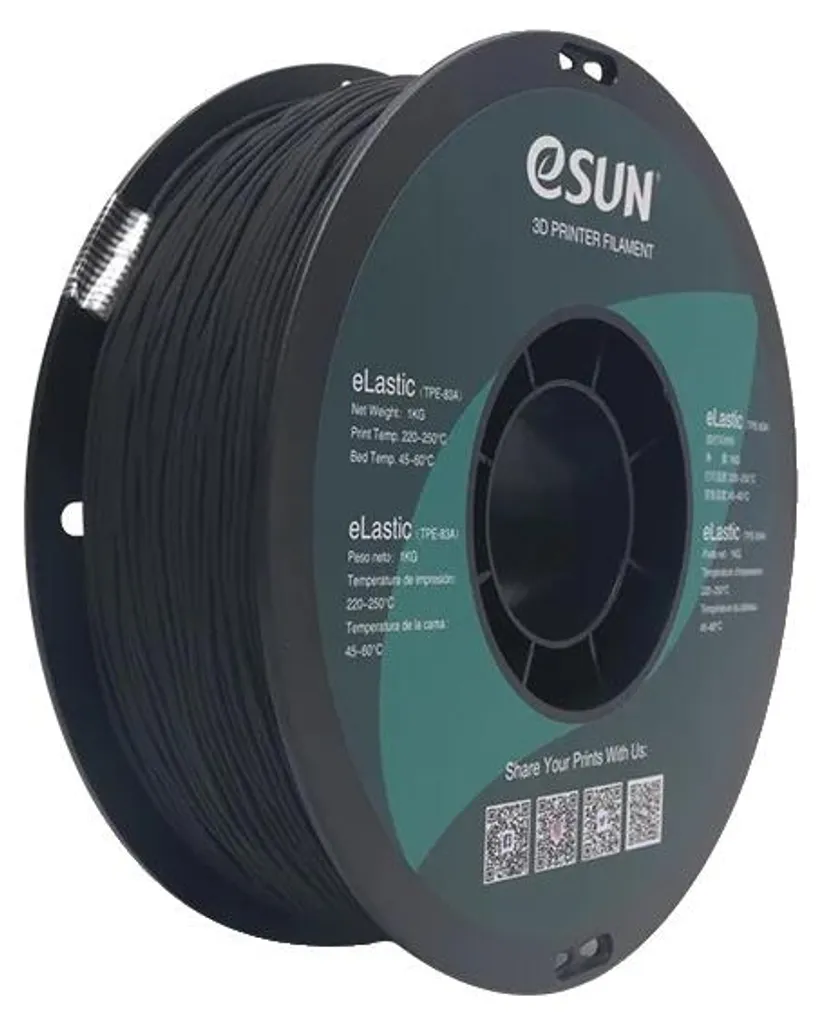 Filament 3D TPE noir anti-rupture pour supprimer les fissures