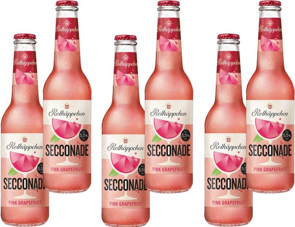 6x Rotkäppchen Secconade Pink Grapefruit 0,33 l prickelnder Secco‐Mix mit Pink Grapefruit 5,5 % vol #1