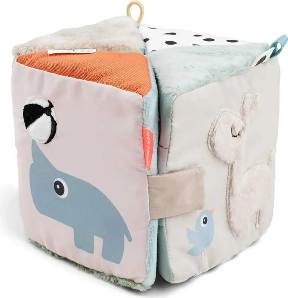 Cube Sensoriel Dépliable Multicolore avec Miroir et Textures Variées - 8