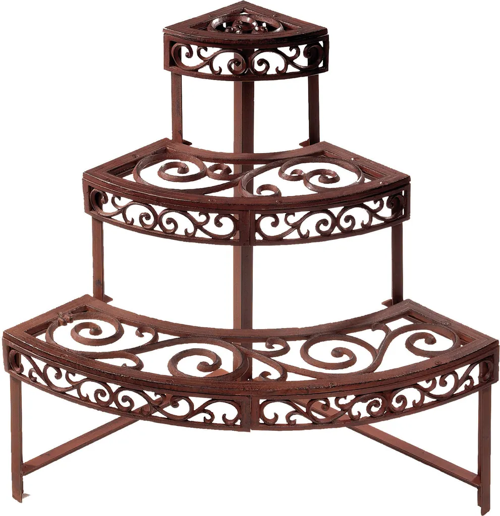 Esschert Design Bac à fleurs quart de rond BPH32 en fonte patinée