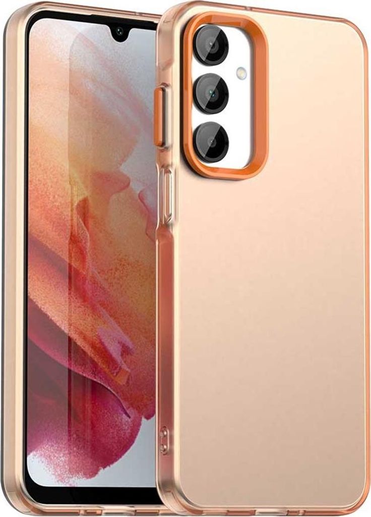 Hülle für Samsung Galaxy A16 - Phonesta HardFrost Semi-Transparent Back Cover - Matt Orange