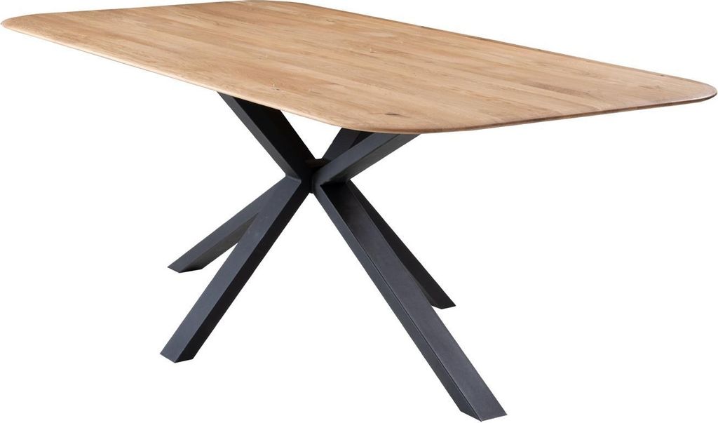 Esstisch - 200 x 100 cm - Wildeiche massiv geölt - Produktbild 