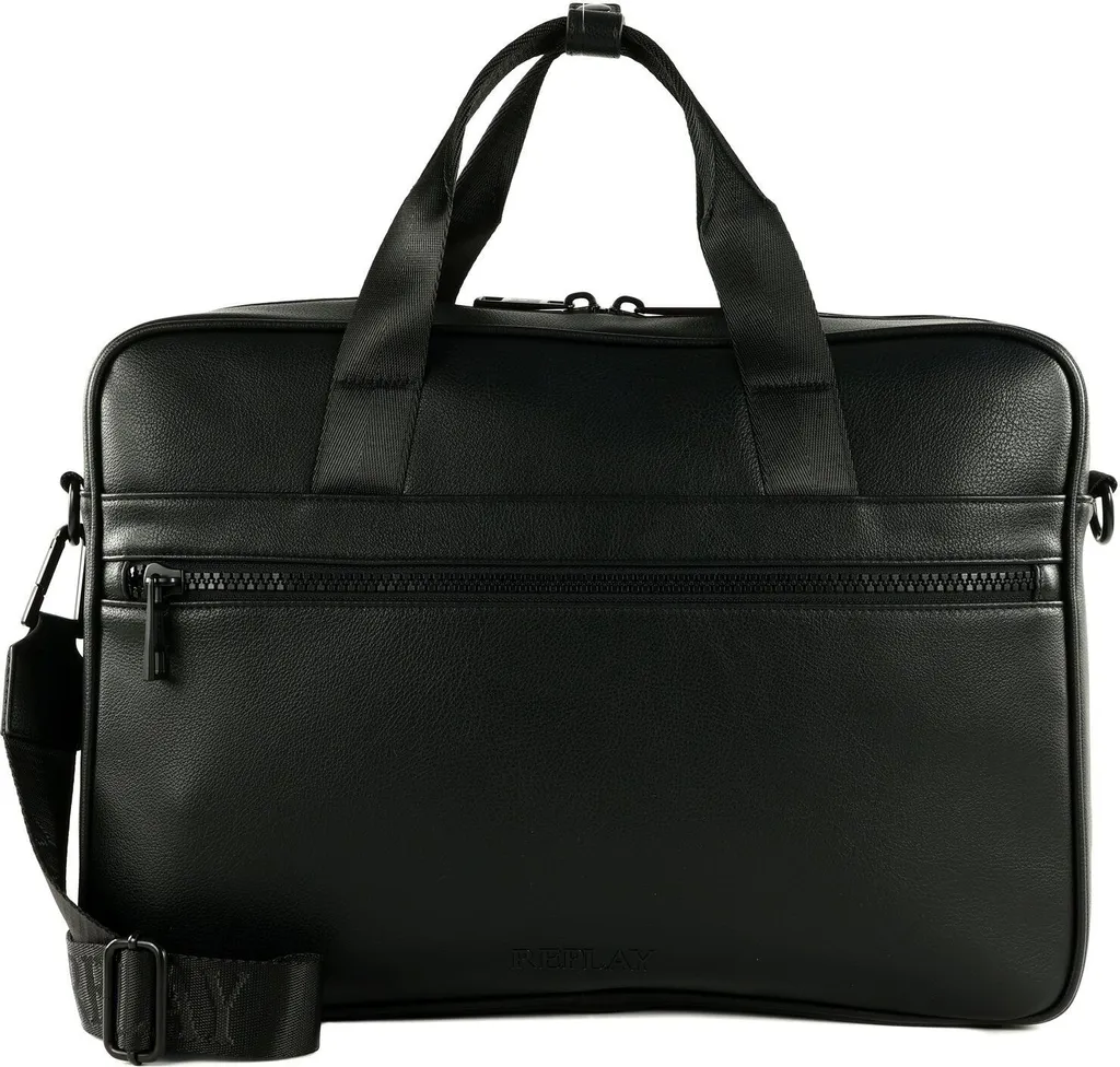 Serviette Ordinateur Portable Replay Sac Business Noir avec Bandoulière