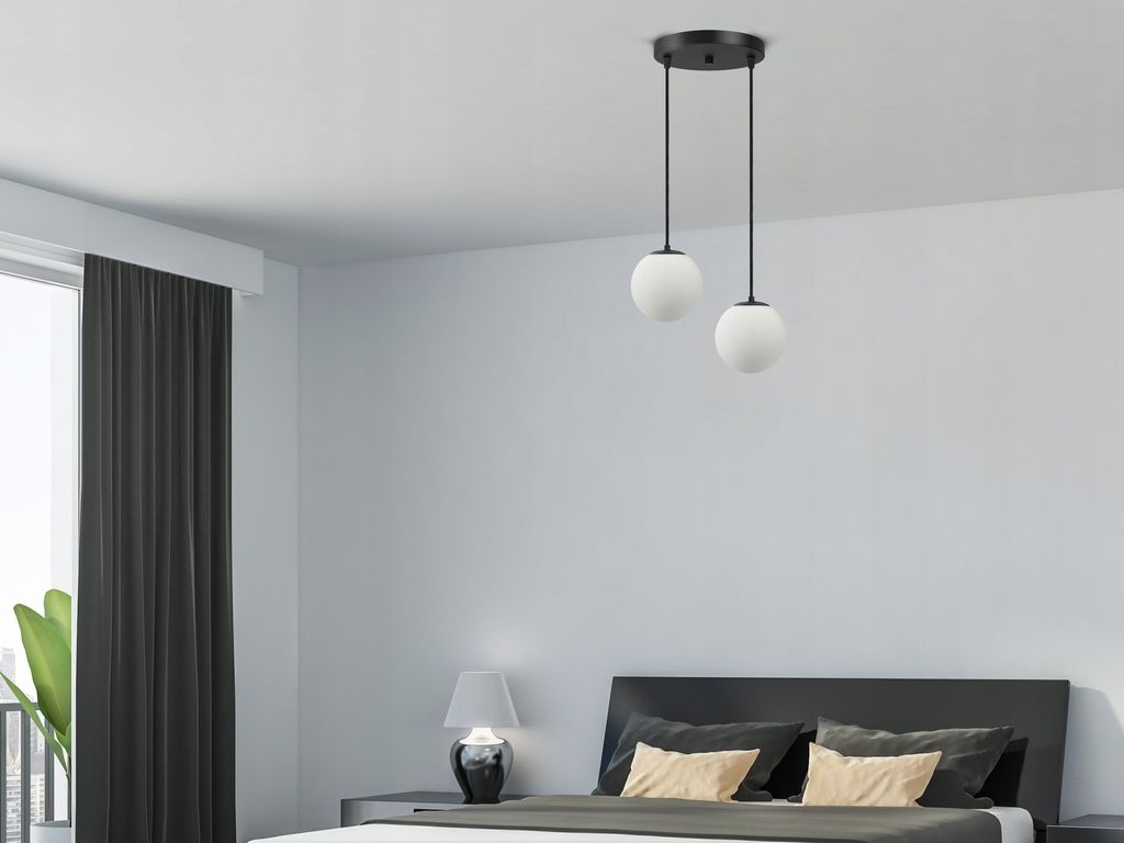 LUXOLAR Led Deckenleuchte, 2-flammig Hängelampe schwarz Produktbild 4