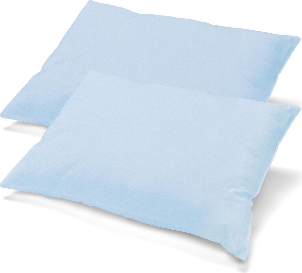 Doppelpack Classic Line Bezug 48x74 aquablau Baumwolle Jersey