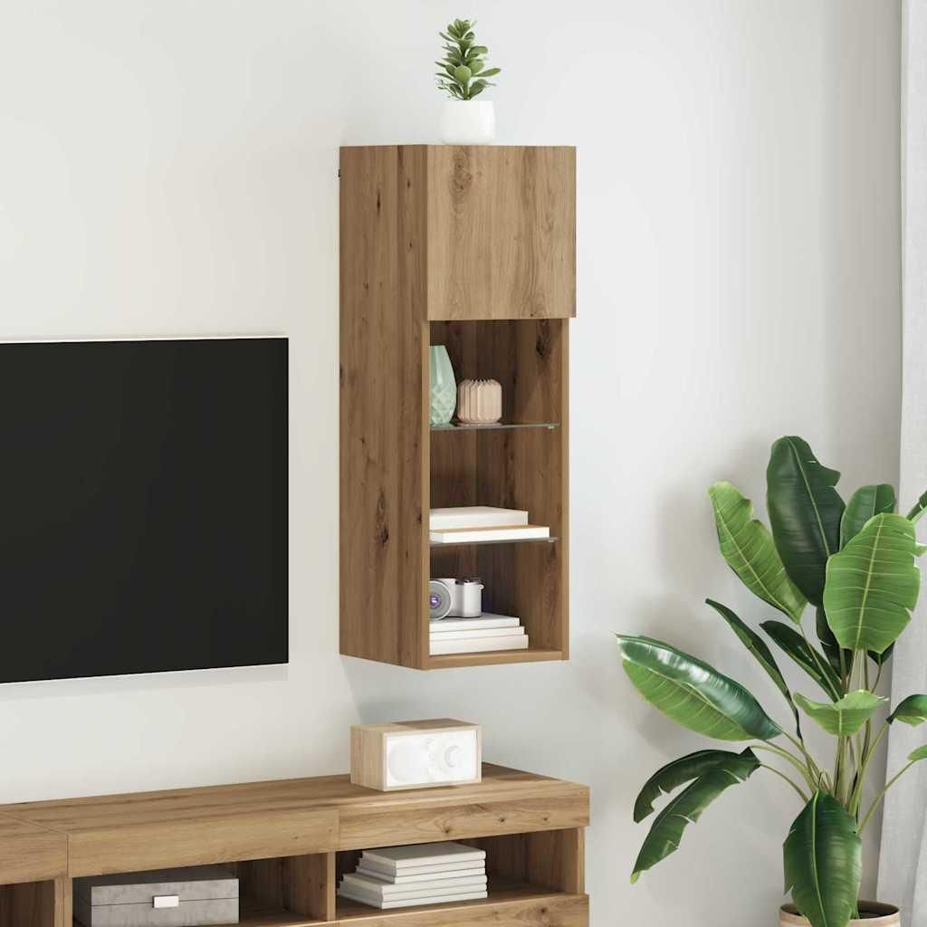 Maison Exclusive - Wandmontierter TV-Schrank Artisan-Eiche 30,5 x 30 x 90 cm