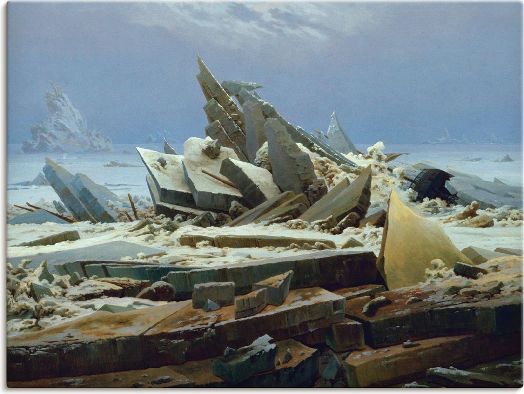 ARTland Leinwandbild Das Eismeer (Die gescheiterte Hoffnung) Größe: 80x60 cm