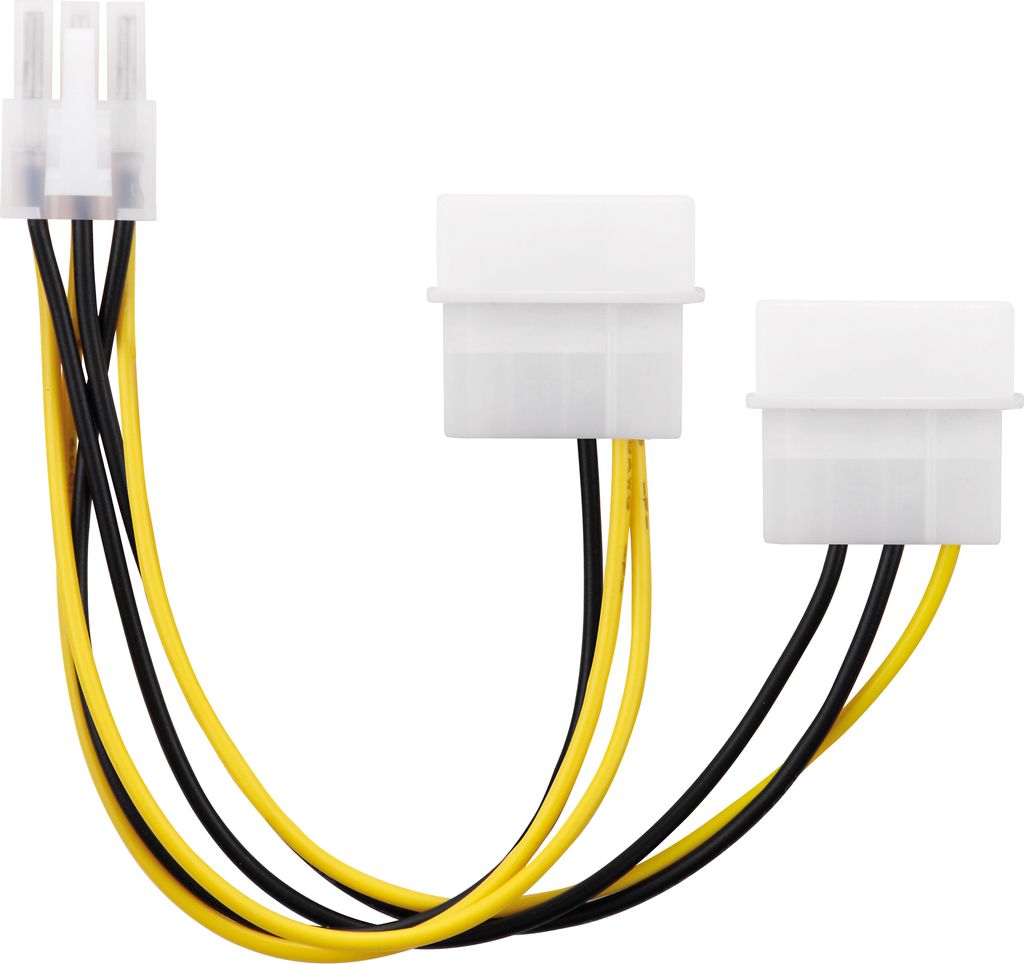 2-mal 4-polig IDE Molex auf 1-mal 6-polig PCI-E Produktbild 