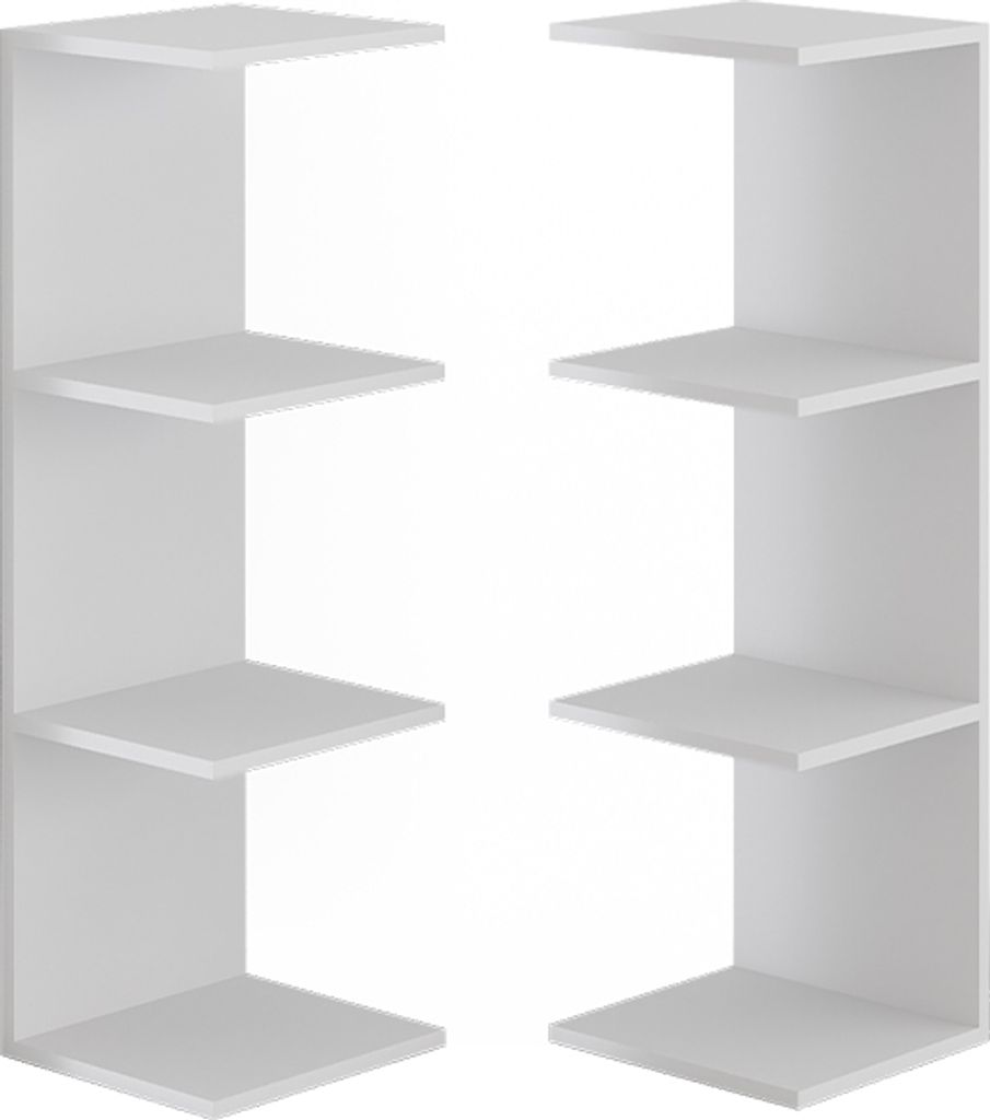 Wandregal Vicco Paolo Weiß 30 x 95 cm 2er Set, Model 52091