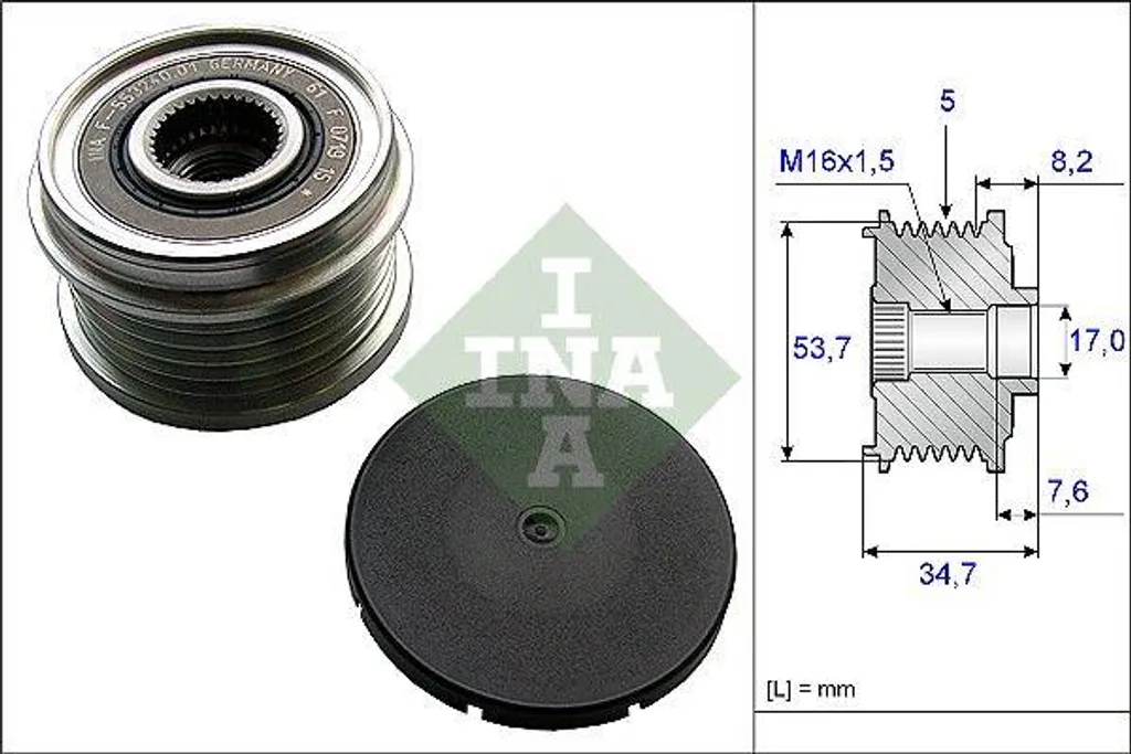 Roue libre alternateur 535021110 compatible avec OE 13266809 Corsa D