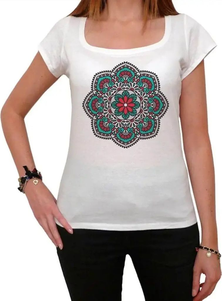Damen Grafik T-Shirt Mandala 23 Geschenk 23. Geburtstag Jahrestag 23 Jahre Jubiläum 23 Jährige Frau Jahrgang 2001 Kurzarm Lustige Druck