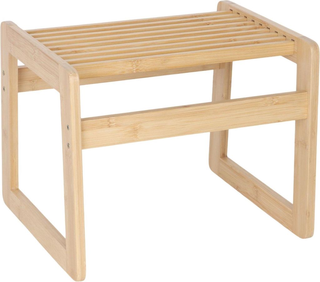 Tabouret de salle de bain en bambou - Solution d'assise et Image du produit 