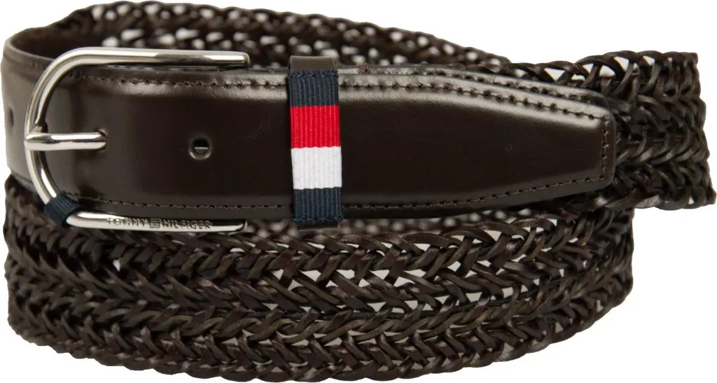 Cintura Tommy Hilfiger Uomo Pelle Intrecciata XM0XM02492 Marrone 105
