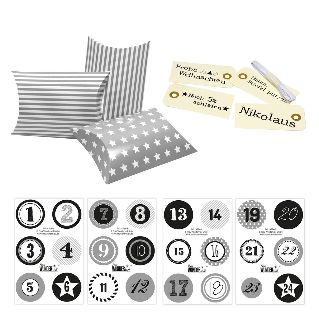 Adventskalender Christkind: Set 182, Kissenschachteln 15 x Produktbild 2