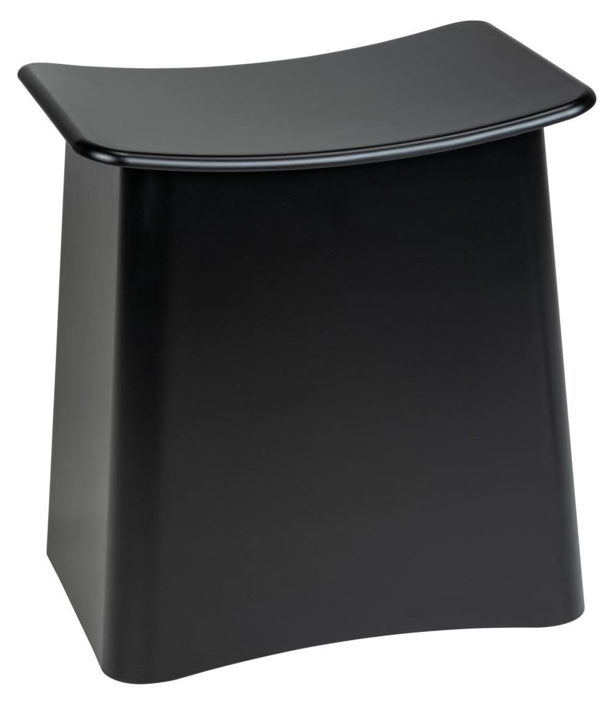WENKO 2in1 Badhocker Mod. Wing Schwarz Matt, Badhocker mit Produktbild 