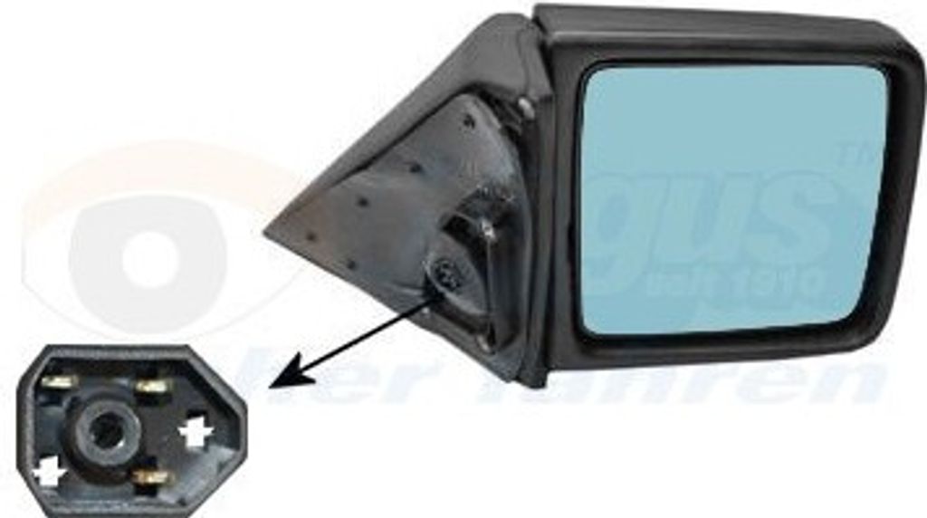 VAN WEZEL 3024806 Außenspiegel Seitenspiegel Rechts passend für MERCEDES-BENZ 190 (W201) Plan