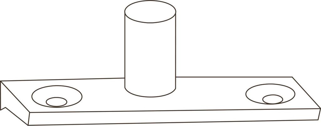 Maco Rustico Schließzapfenplatte R1 schwarz Abstand 0mm, Zinkdruckguss
