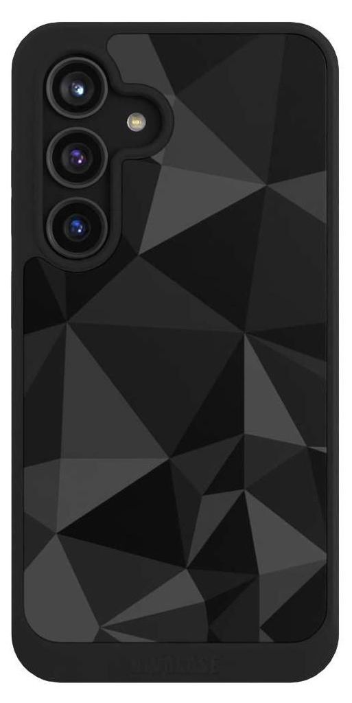 NIVOCASE Hülle für Samsung Galaxy S24 Handyhülle NIVOcore Case Schwarz Abstrakt Geometric Muster