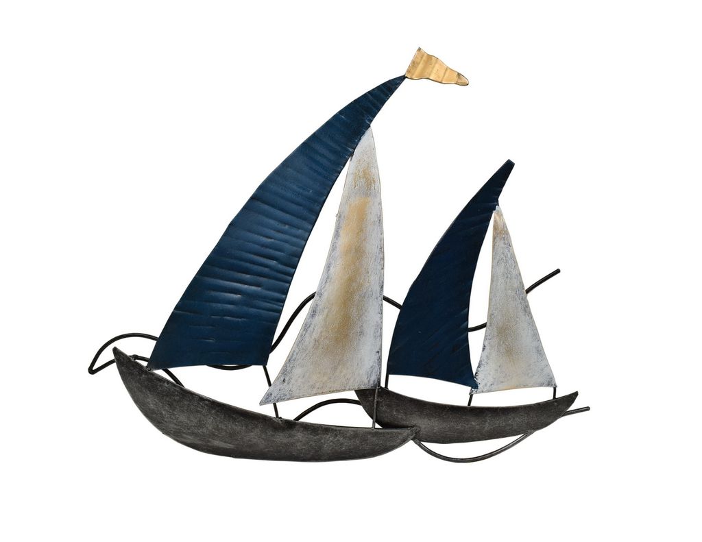 Shabby Holz Wandbild maritim Segelschiff