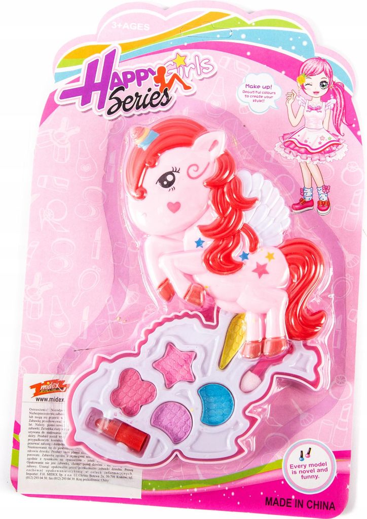 Kinder Schminkset Einhorn - Make-up Palette für Mädchen im Kosmetik-Koffer Spielzeug
