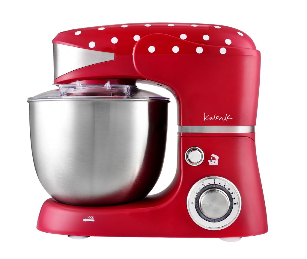 Kalorik Küchenmaschine 5L Rührgerät Edelstahlschüssel 1000W Rot/Weiß NEU*44489