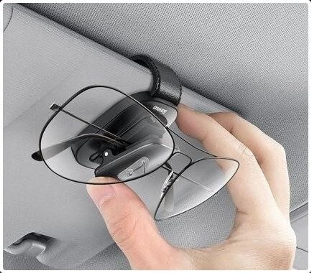 Baseus Platinum Brillenhalter für die Sonnenblende, Schwarz Produktbild 