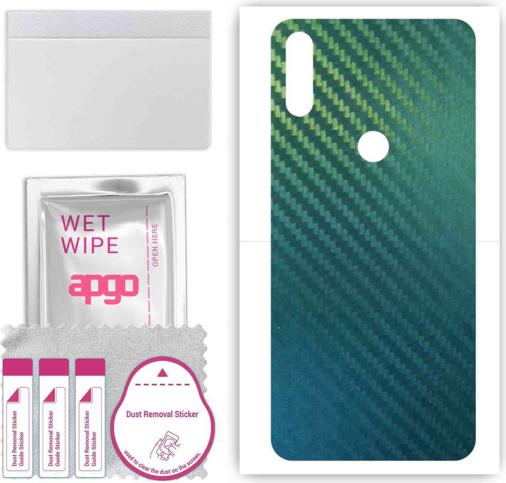 apgo Rückseite Schutzfolie, Skin, kompatibel mit Asus Zenfone Max Plus (M2) ZB634KL, Hinten Displayschutzfolie aus Vinylfolie, kratzfest, einfache...