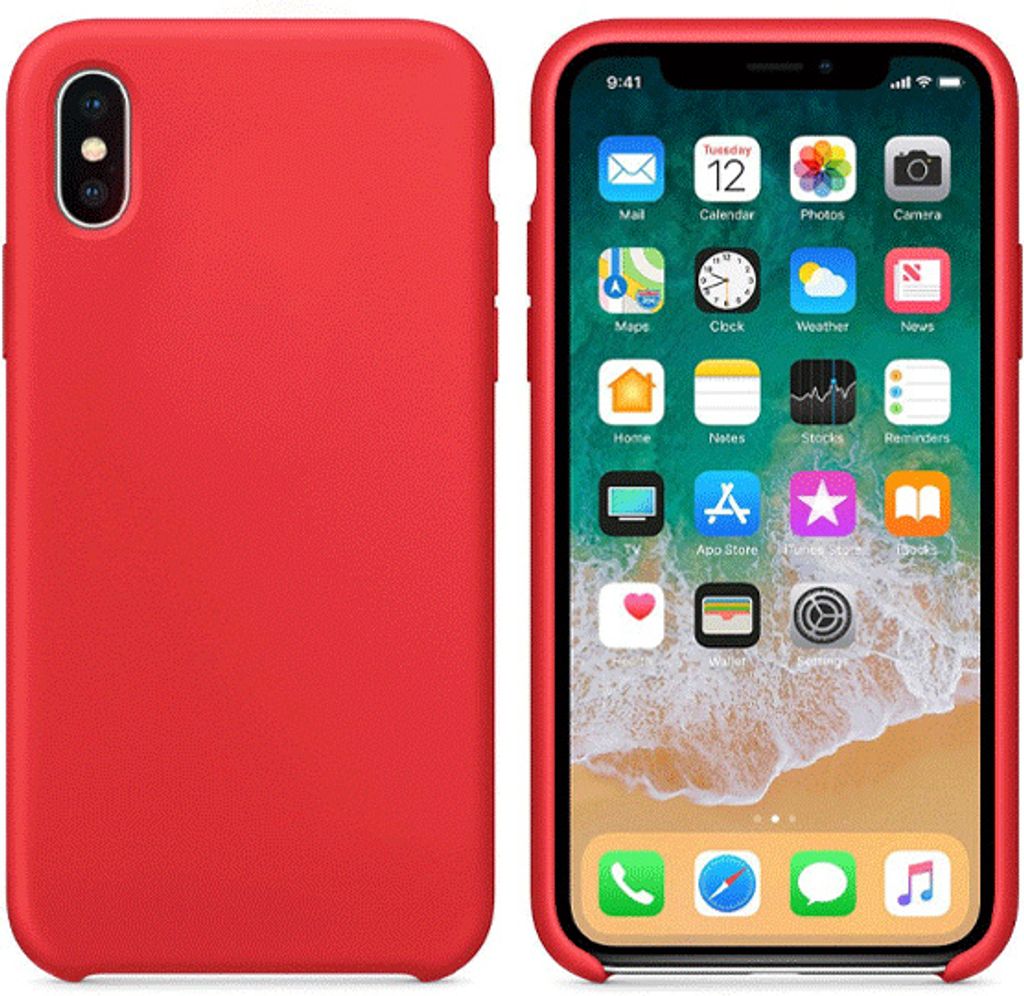 starfix Silicon Cover S-Case für Apple iPhone XS / X rot