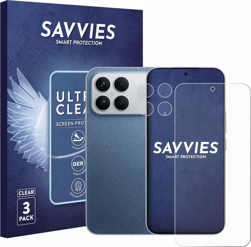 6x Für Xiaomi Poco F8 Ultra 5G (Display+Kamera) Schutzfolie Savvies Displayschutz Display Schutz Folie Klar Transparent