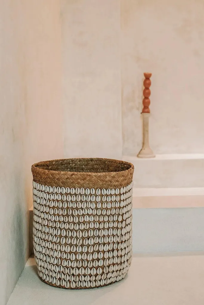 Panier Déco Pandan Marron et Blanc - Solution de Rangement Esthétique - 6