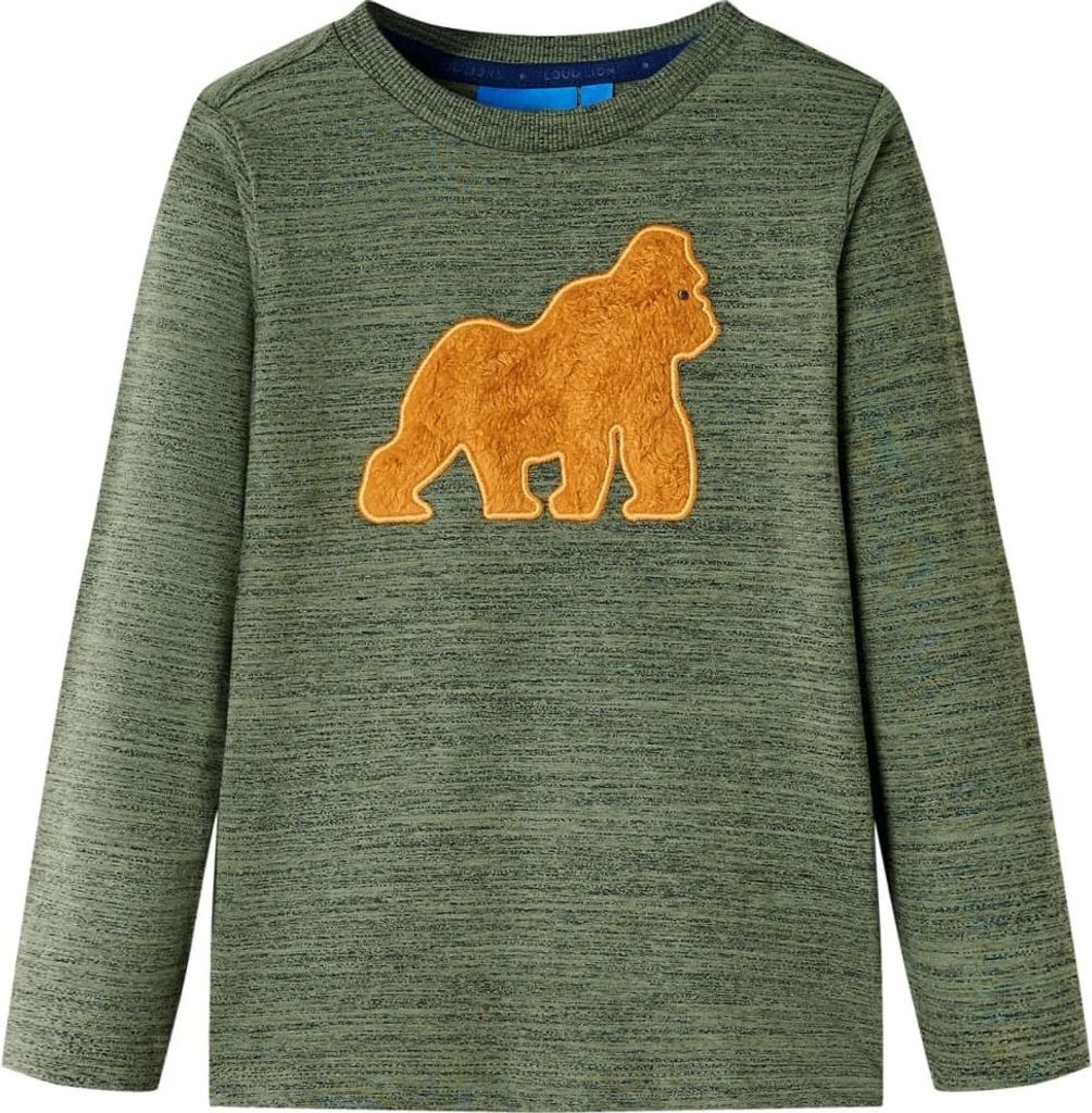 "SALE 2026"Kinder-Langarmshirt - Modernes und langlebige - Khaki Melange 116 Promotion898355 - Arbeitshosen