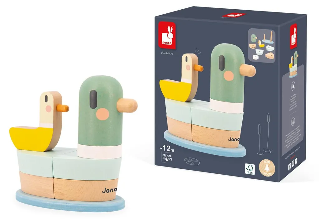 Jouet éducatif Canard Sweet Cocoon Janod en bois certifié durable