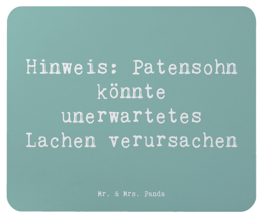 Mr. & Mrs. Panda Mauspad Spruch Unerwartetes Lachen Patensohn - Meeresbrise - Geschenk, Mouse Pad, Überraschung, Mousepad, Familie, Humor, laptop,...