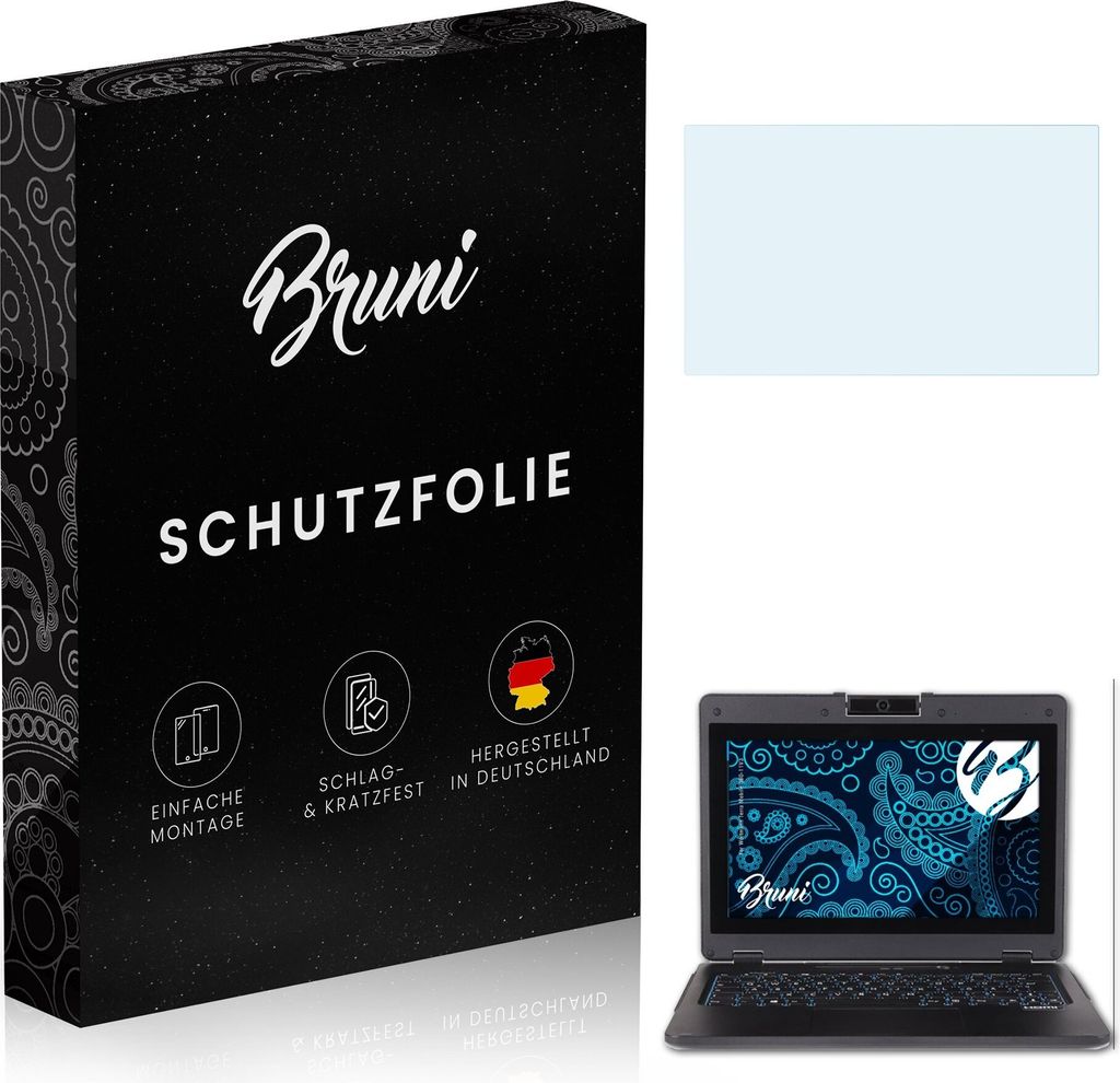 Bruni Basics-Clear 2x Schutzfolie kompatibel mit Wortmann Terra Mobile 360-11V3 Folie