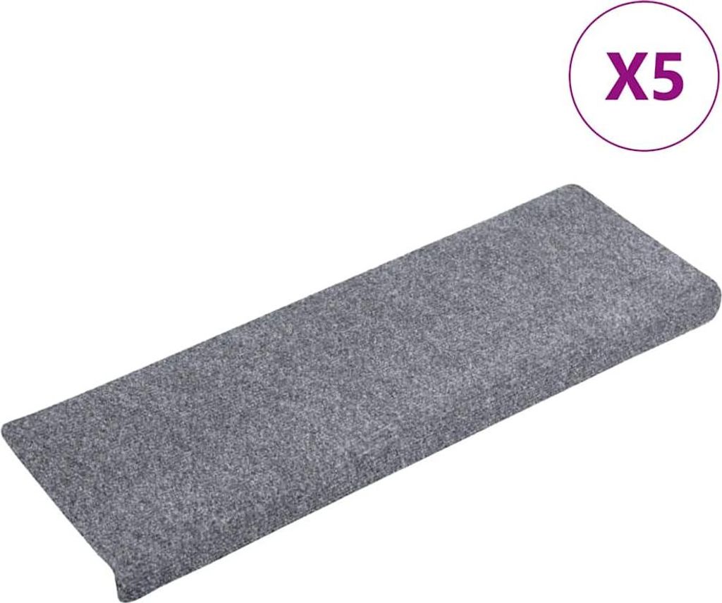 vidaXL Samolepicí rohože 5 ks 65x21x4 cm Světle šedá Obrázek produktu 