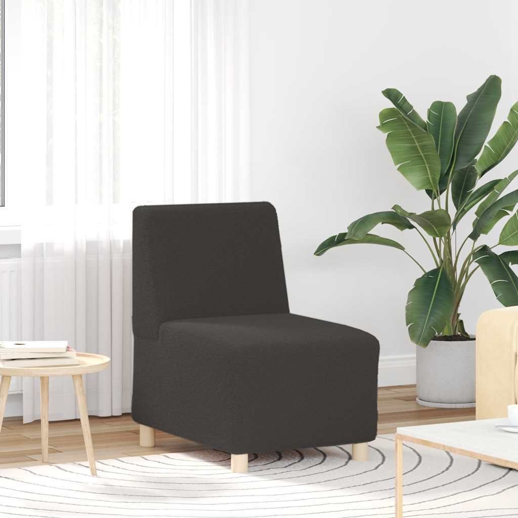 Maison Exclusive - Modulares Sofa ohne Armlehnen Dunkelgrau 55 cm Gelockter Wollstoff