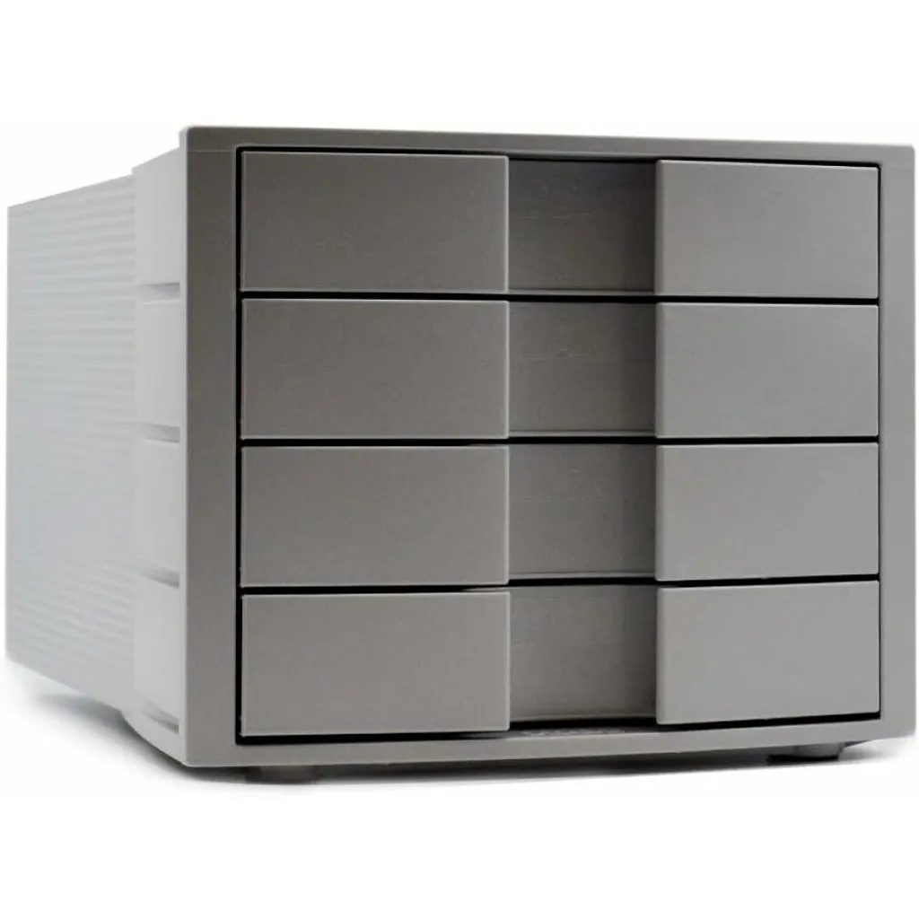 HAN 1010-X-11 Box à tiroirs IMPULS 4 compartiments gris clair de bureau - 7