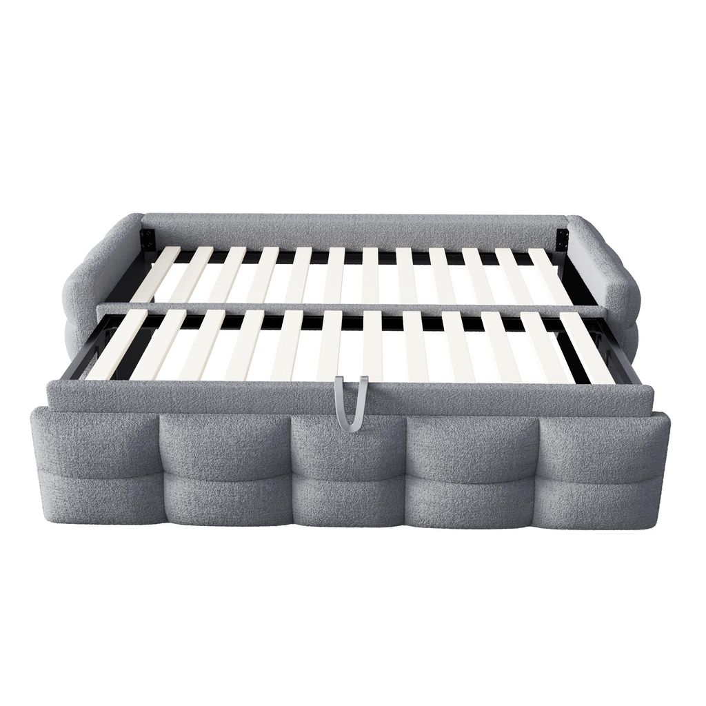 Merax Schlafsofa  Tagesbett 90/180x190cm aus Teddy-Samt, Produktbild 