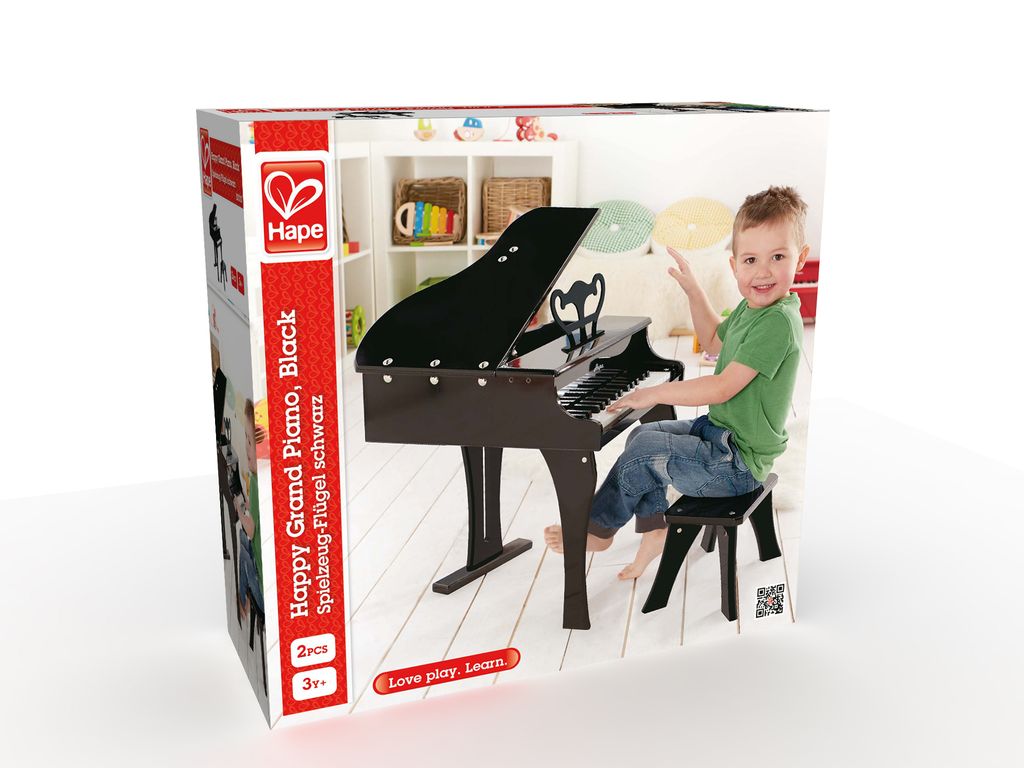Hape Early Melodies Spielzeug-Flügel schwarz, E0320 Produktbild 