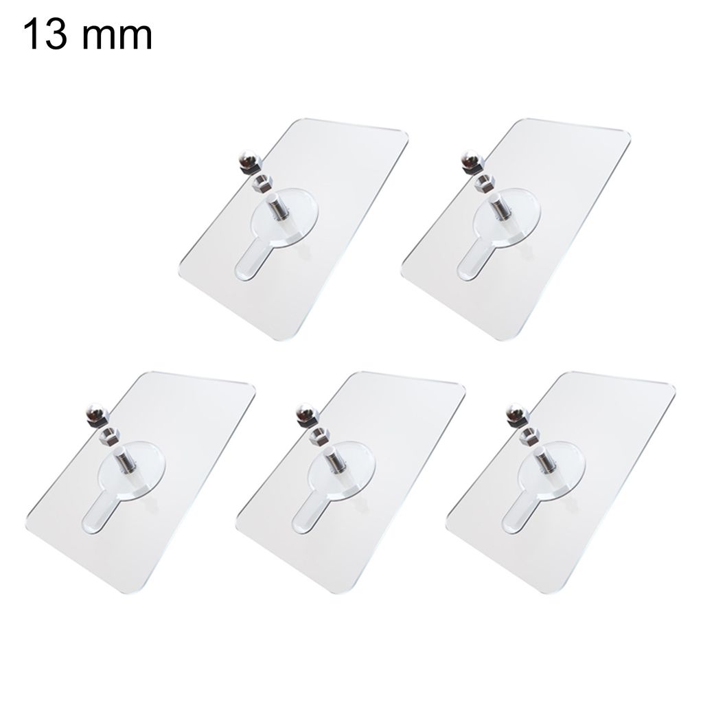 5pcs klebrige Haken Wandmontierte gute Ladungskapazität Kunststoff -Wandhaken Montagestange für Zuhause-Größen:13 mm