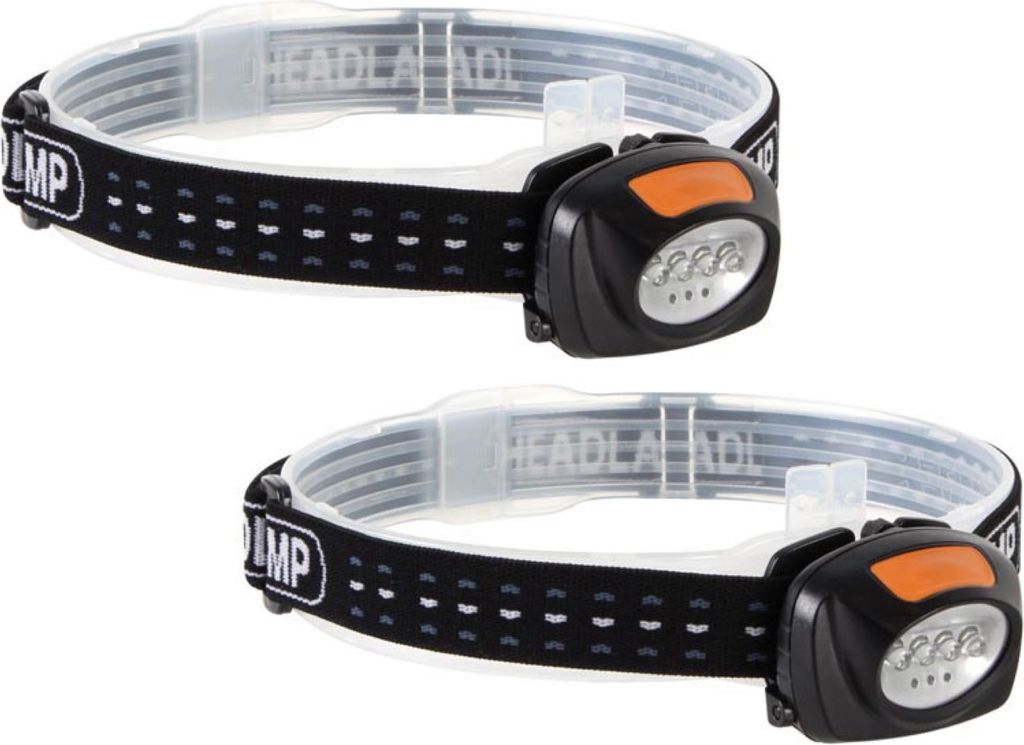 SET extra helle Stirnleuchte zum Joggen, Outdoor Kopflampe 4 weiße & 3 rote LEDs
