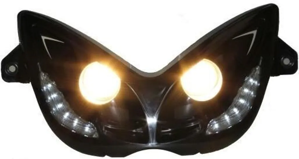 Phare Double Optique LED pour MBK Nitro 50 et Yamaha Aerox YQ50 Noir