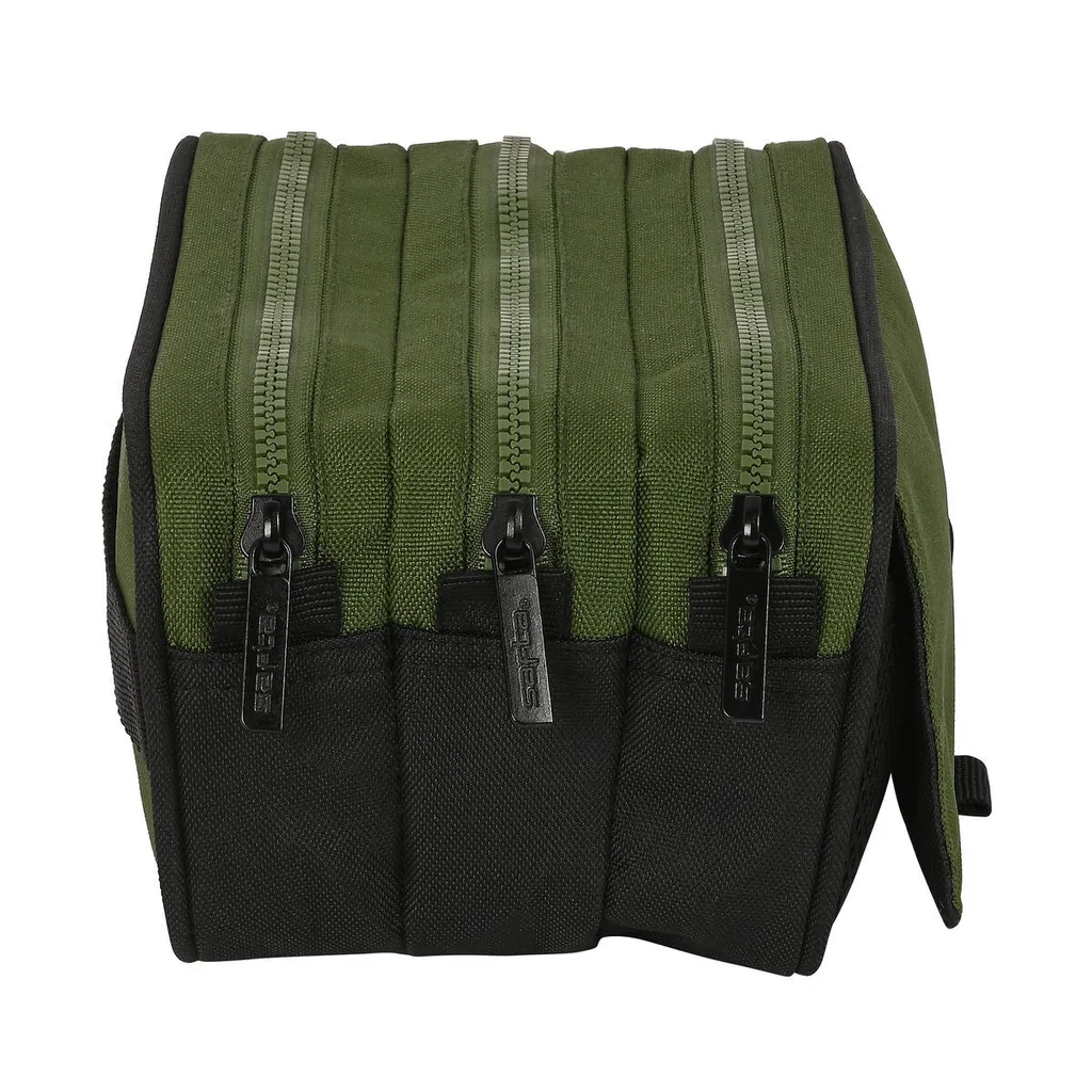 Safta Astuccio Triplo Verde Nero Foresta Scura | Resistente per Bambini - 3