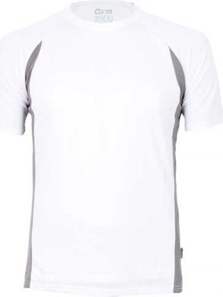 CONA SPORTS CS02 | Racer Tech Sport T-Shirt +- - Farbe: White/Cool Grey - Größe: XS